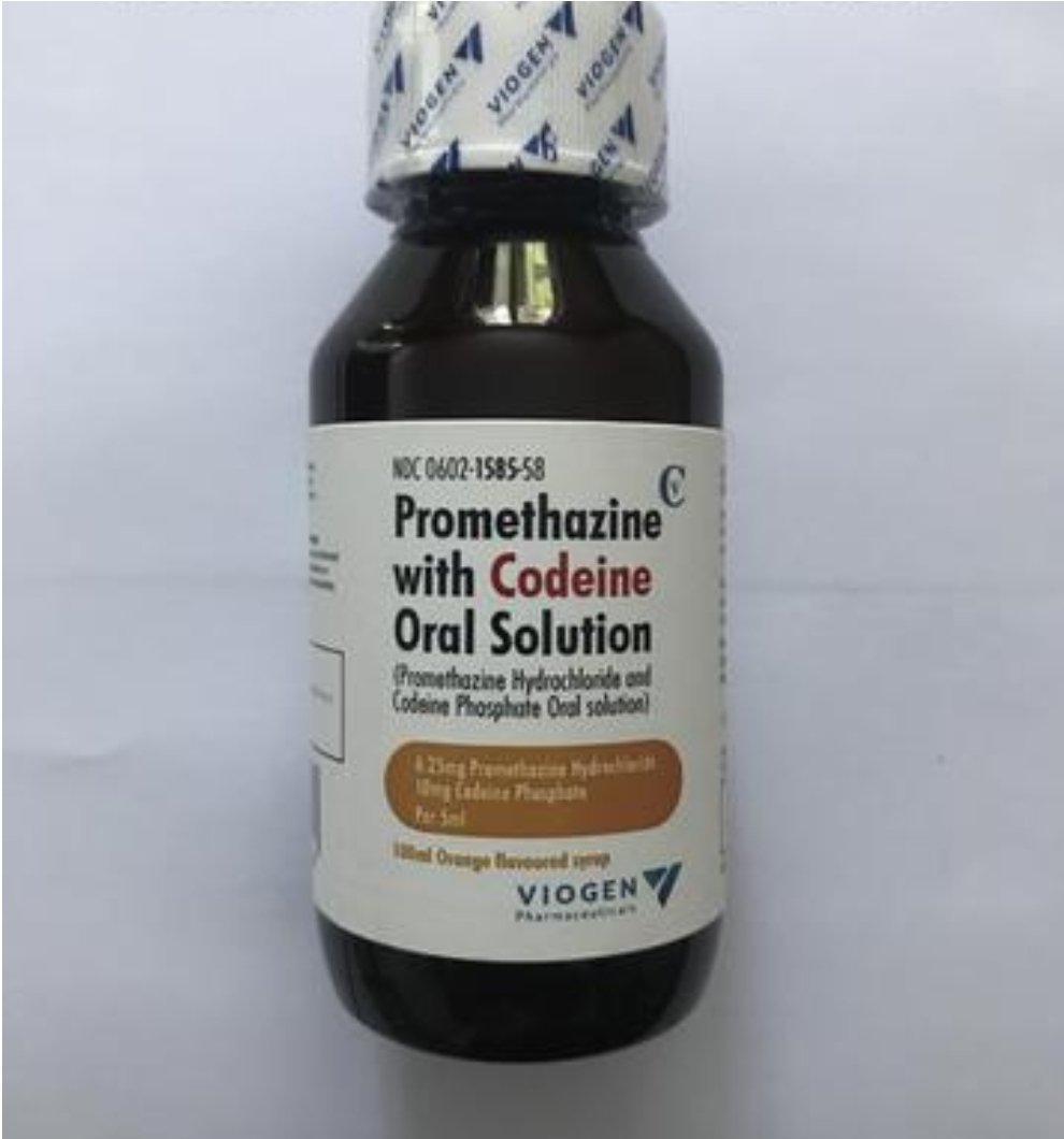 Codeine + Promethazine 1000ml
syrup 12 Bottles